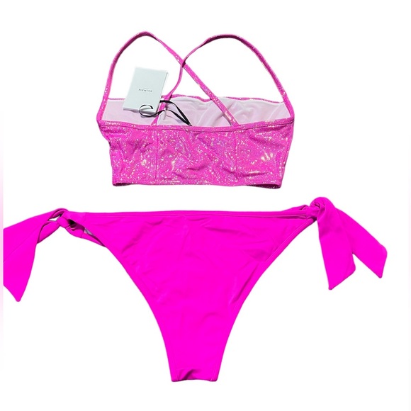BALMAIN***Fuscia/iridescent Pink Bikini Set****US 4 $780 - Picture 6 of 7